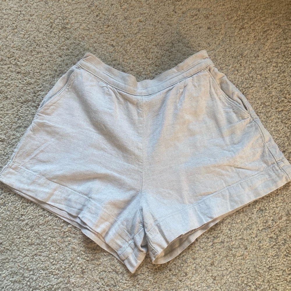 Abercrombie Linen Blend Pull on Shorts